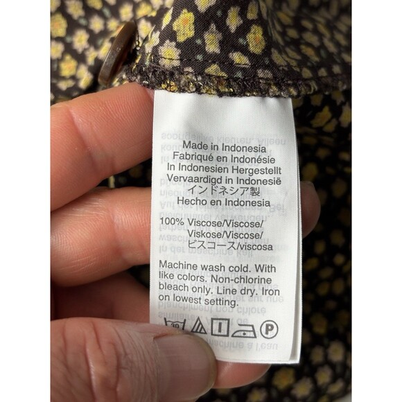 Madewell Spring Fling Womens Easy midi Dress Front Cutout Bitsy Floral L - Picture 12 of 14